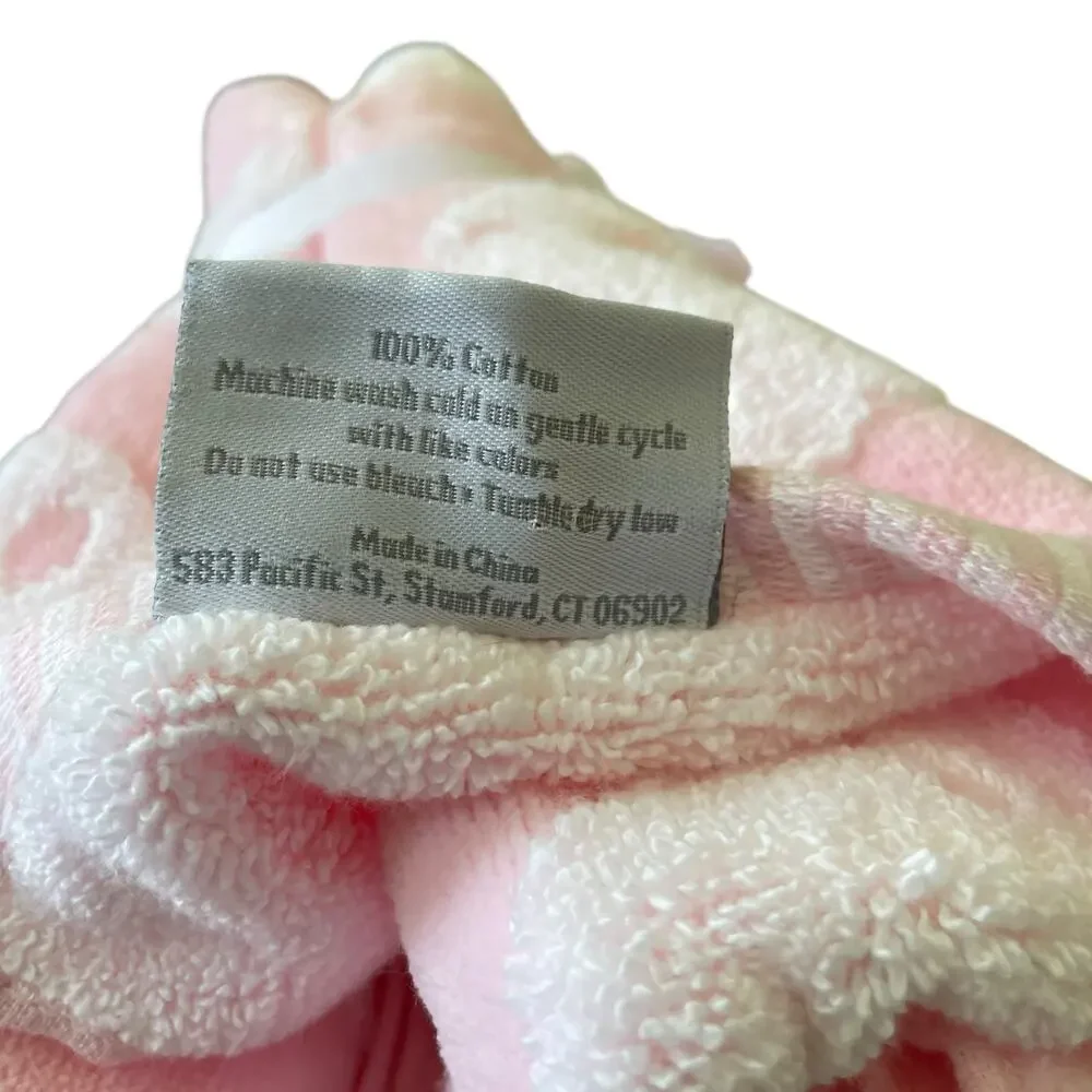 Caro Home Halloween Ghost Hand Towels 18x28 Plush Pink & White Set of 2 New